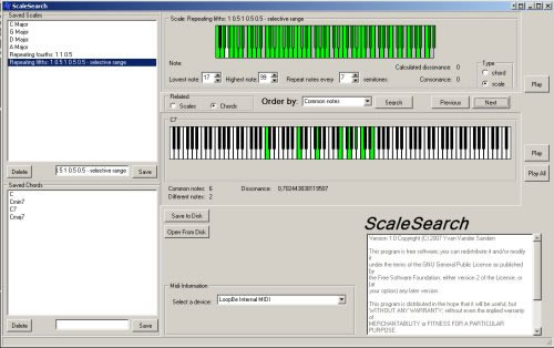 screenshot of scalesearch
